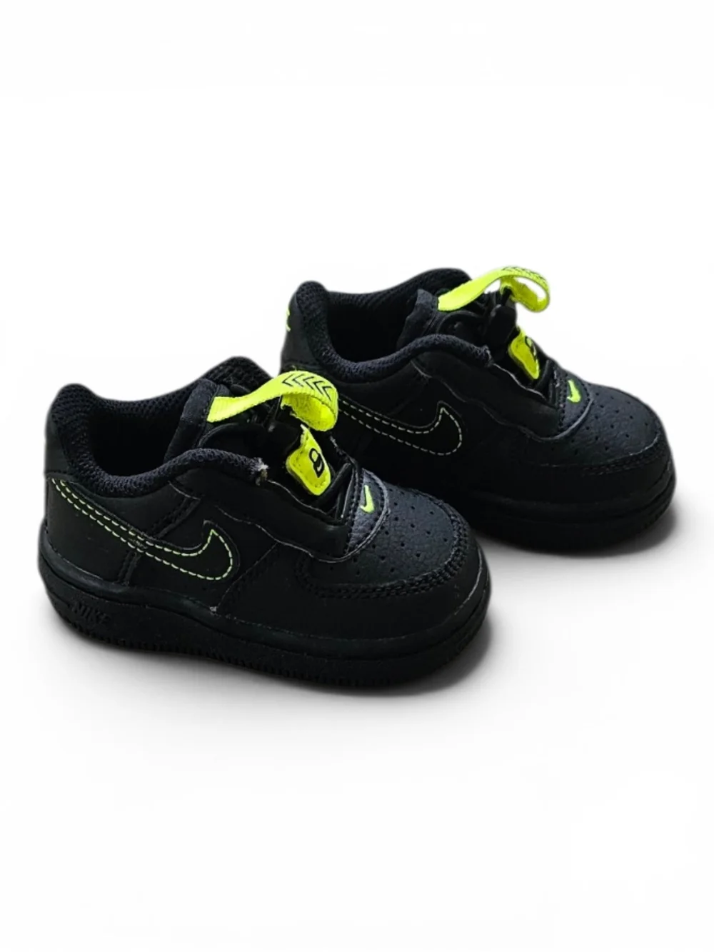 Nike Force 1 LV8 Toddler Black Volt 4C